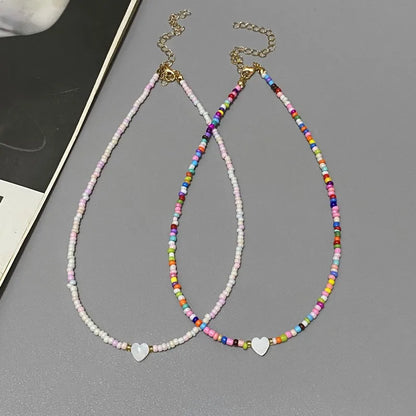 #00005 - Shell Love Heart Choker Necklace