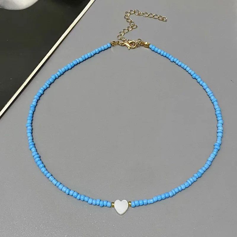 #00005 - Shell Love Heart Choker Necklace