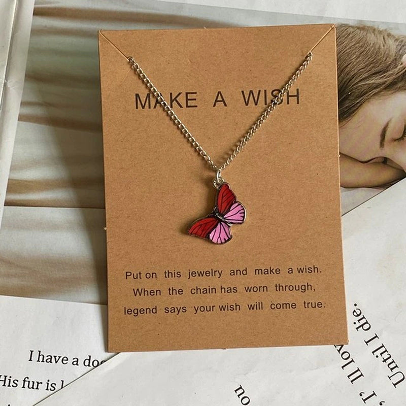 #00026 - Korean Style Butterfly Pendant Necklace & earing