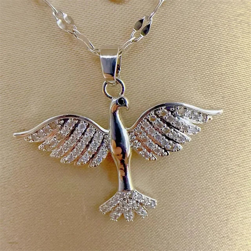 #00039 - Phoenix Feather Pendant Necklace