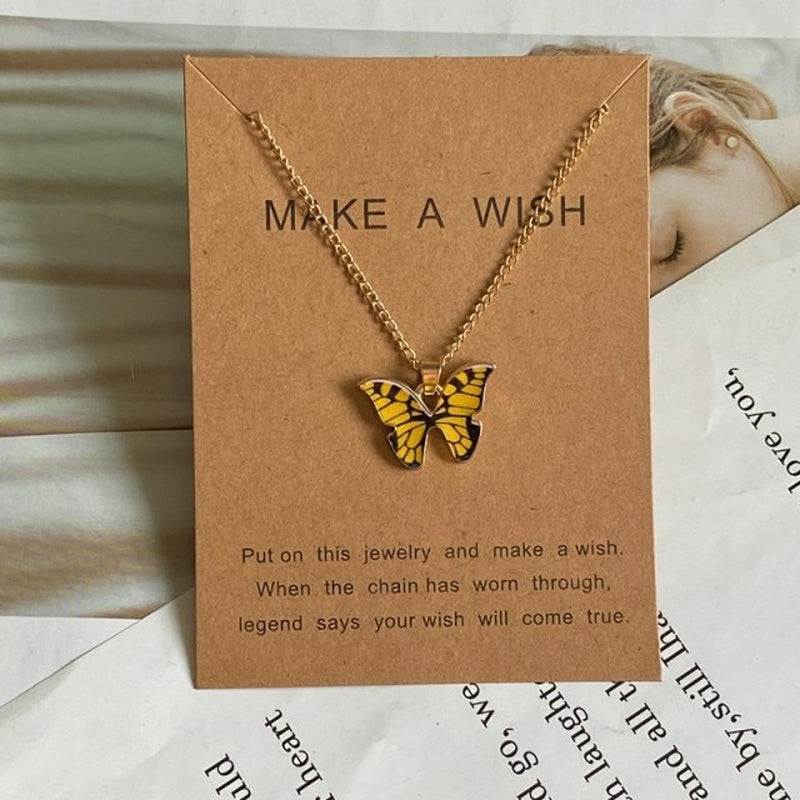 #00026 - Korean Style Butterfly Pendant Necklace & earing