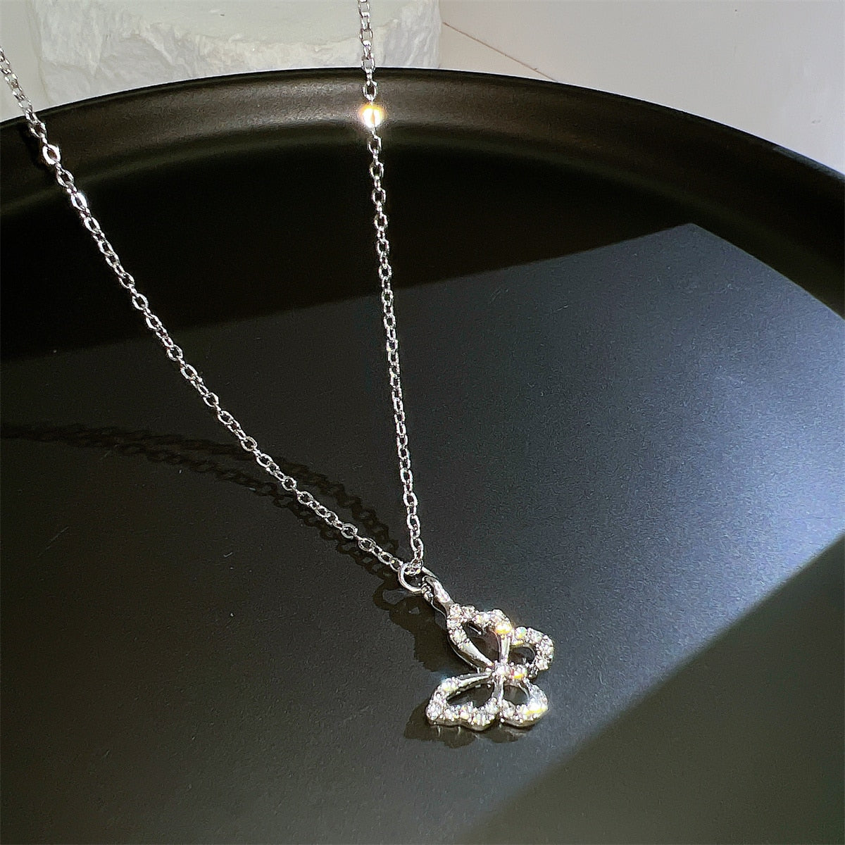 #00028 - Fluttering Heart Zircon Necklace