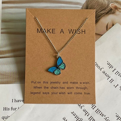 #00026 - Korean Style Butterfly Pendant Necklace & earing