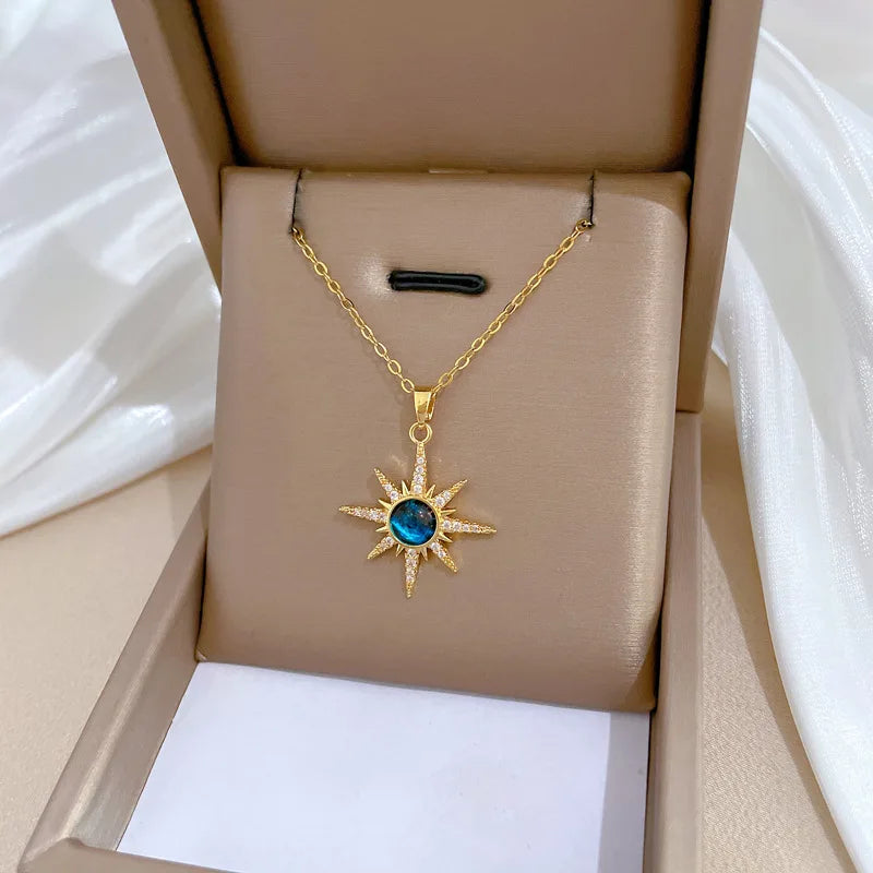 #00035 - Starry Planet Zircon Necklace Set