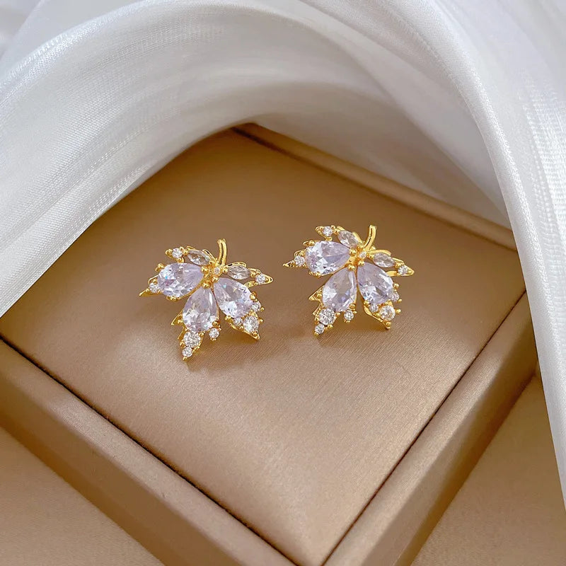 #00034 - Maple Leaf Micro-Inlay Jewelry Set