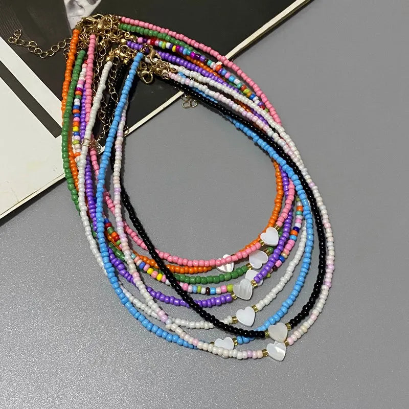 #00005 - Shell Love Heart Choker Necklace