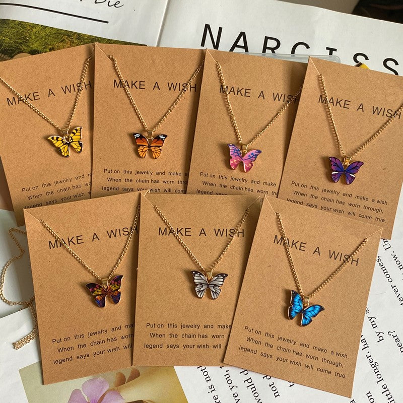 #00026 - Korean Style Butterfly Pendant Necklace & earing