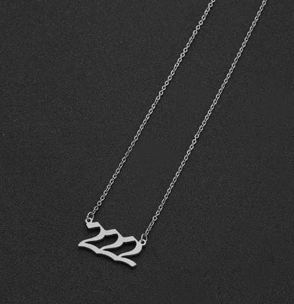 #00014 - Lucky Numbers Angel Necklace